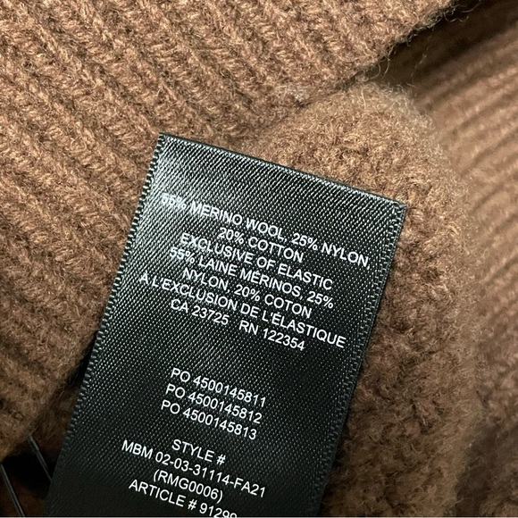 Aritzia Sunday Best Lottie Sweater Brown Wool Blend Crochet Squares Women’s 2XS - Picture 14 of 14